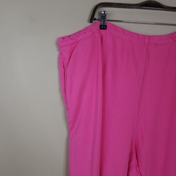 SKIMS Drapey French Terry Pants in Neon Hot Pink Size 4X - Picture 3 of 7